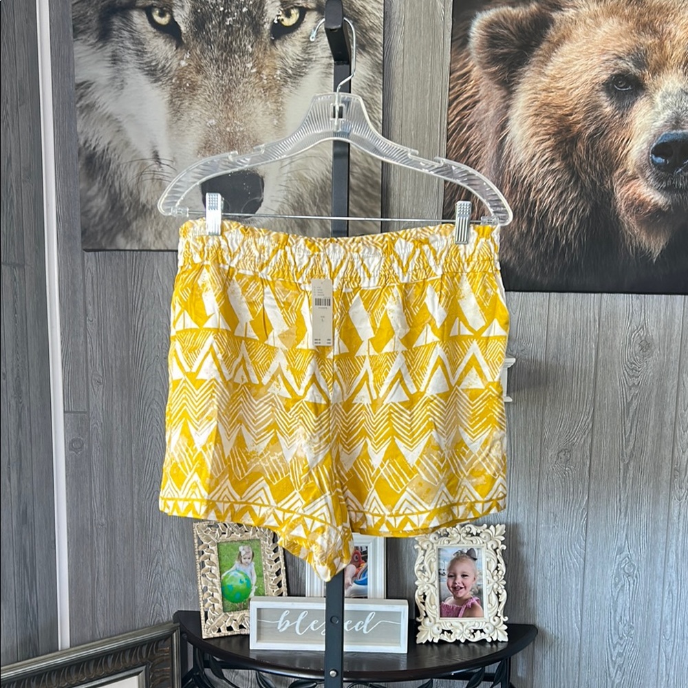 Anthropologie Yellow High Waist Shorts
